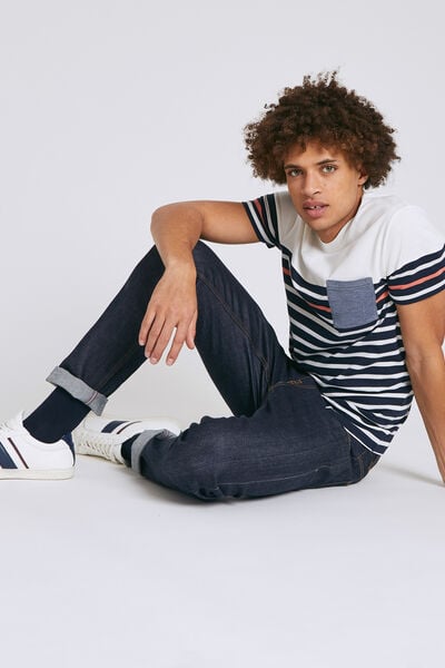 Tee shirt marinière colorblock