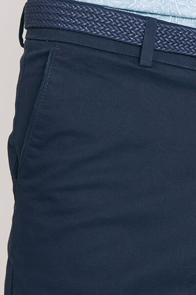 Bermuda chino uni avec ceinture
