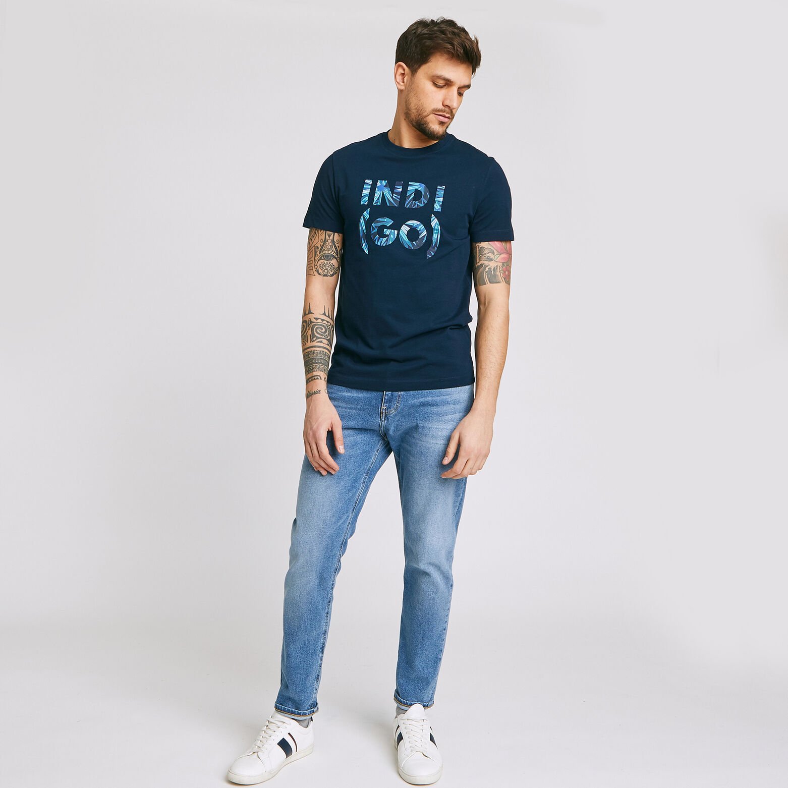 Tee shirt manches courtes message INDI(GO)