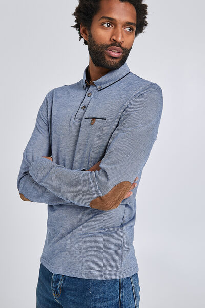 Polo manche longue col boutonné
