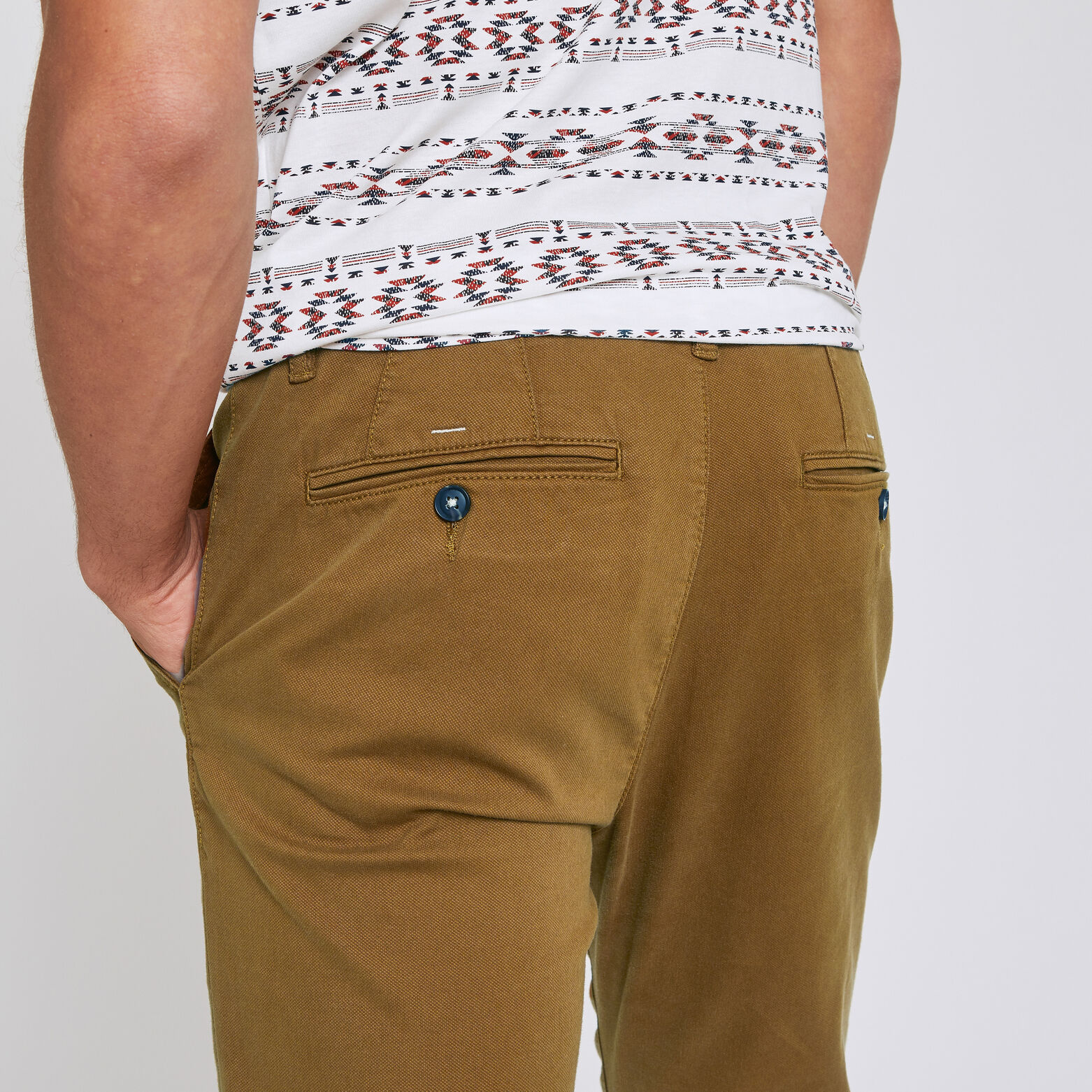 Pantalon chino droit canvas