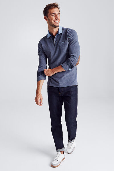 Polo manche longue col chemise