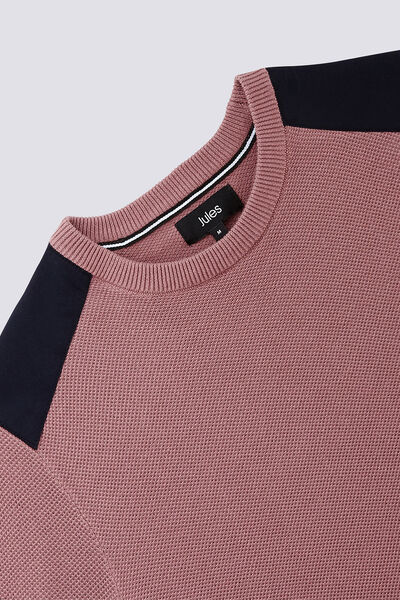 Pull col rond maille piquée