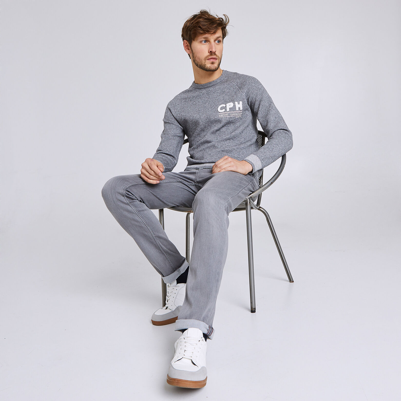 PULL COL ROND JACQUARD