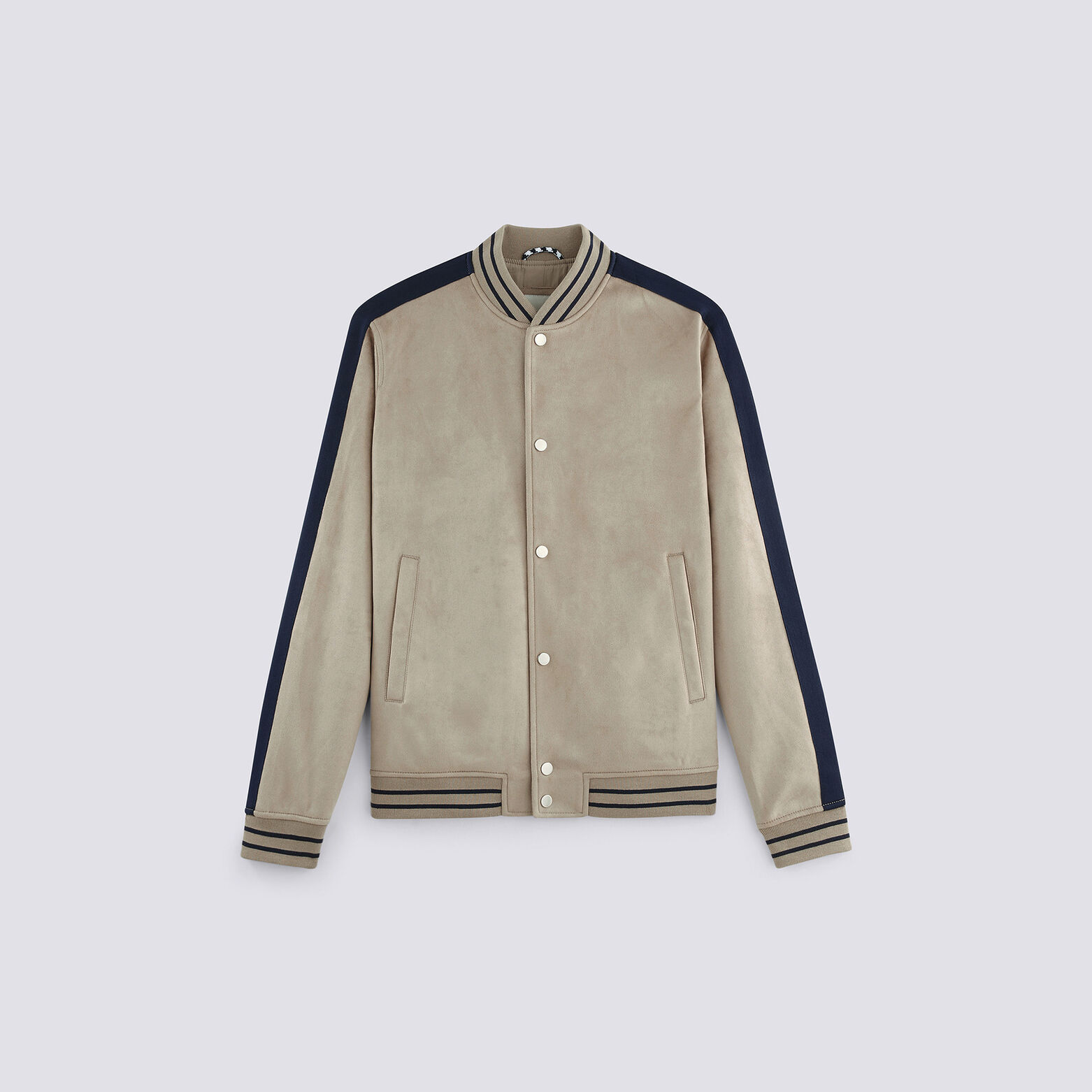 Blouson suédine col teddy