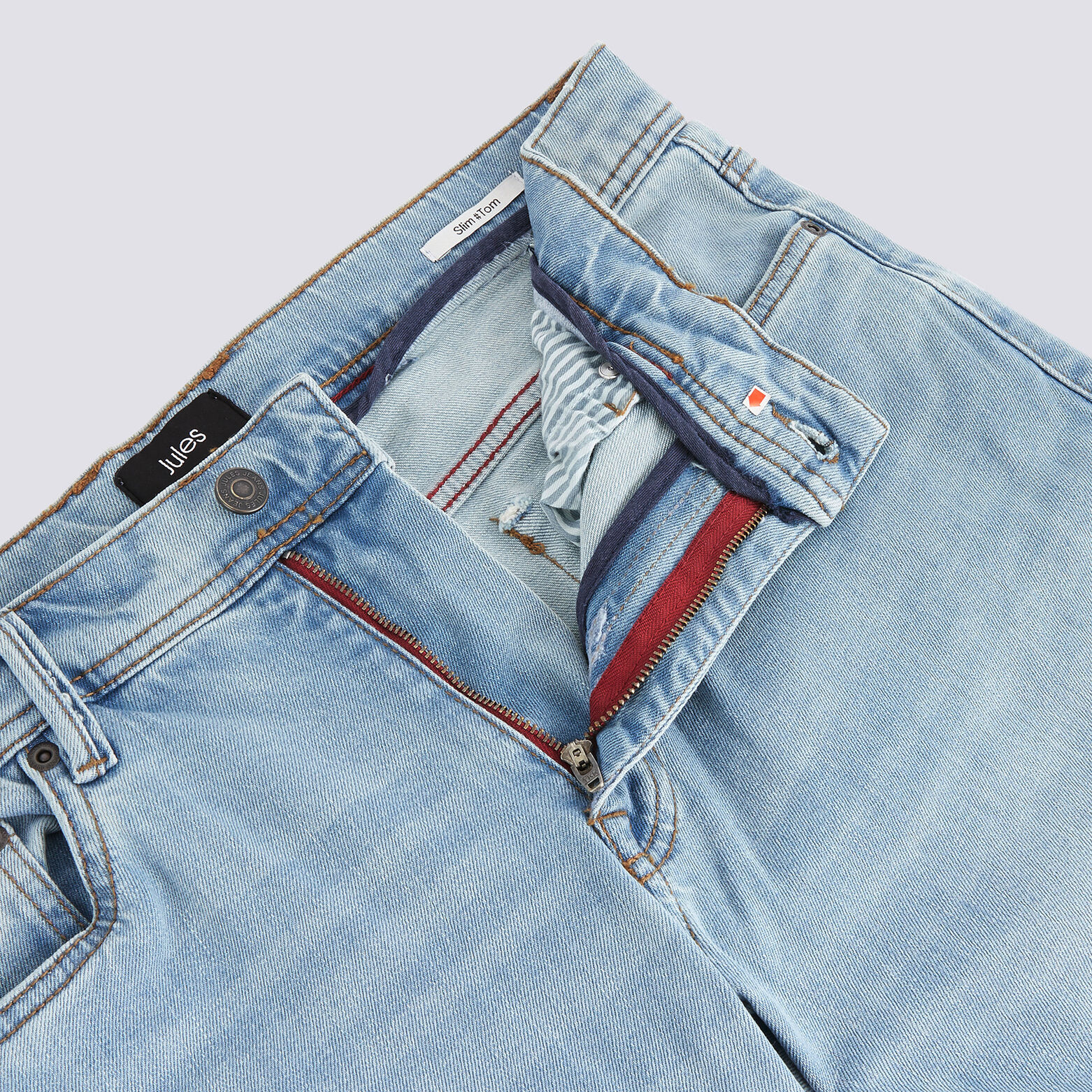 Jean slim Tom 4 longueurs délavé