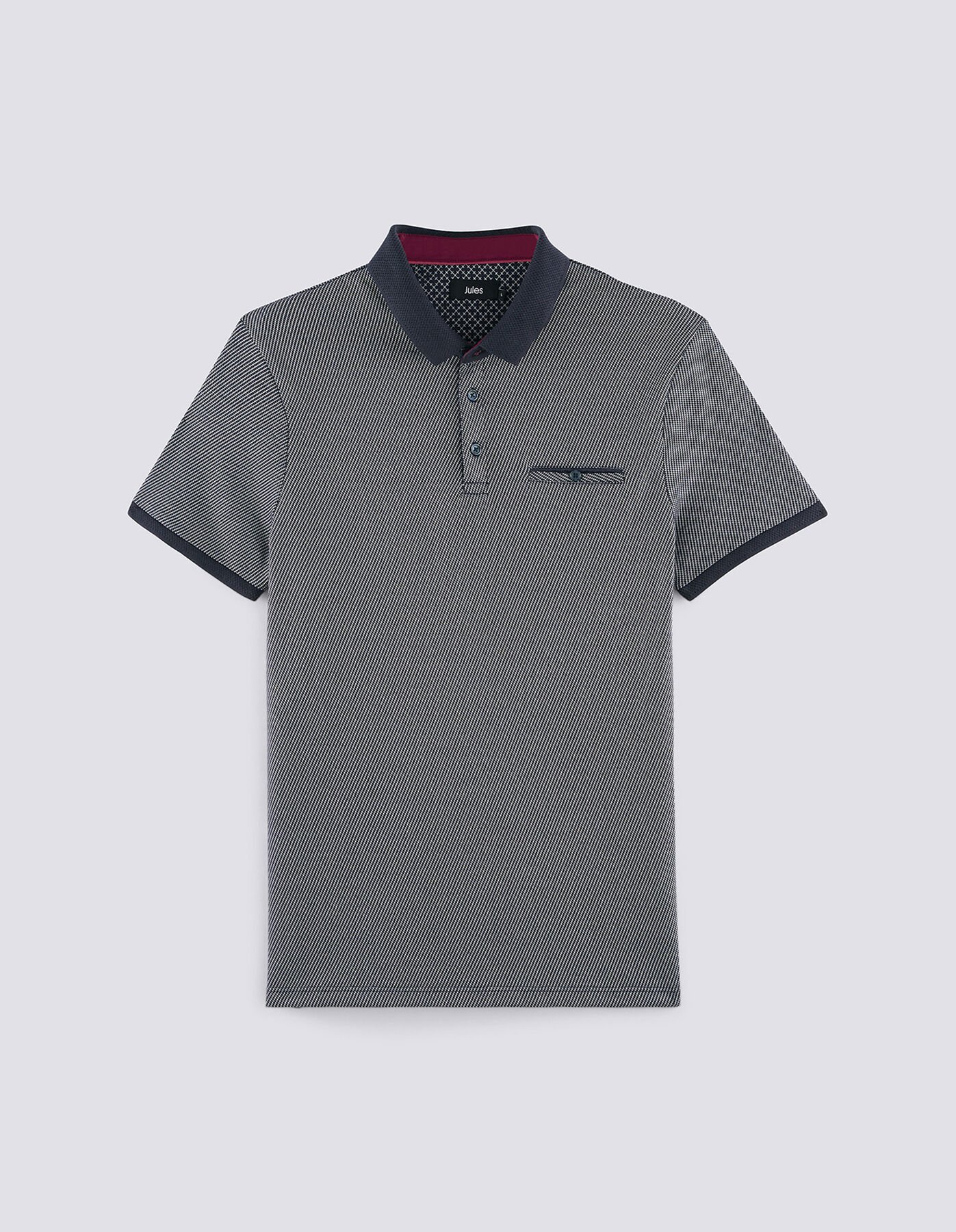 Polo manche courte maille piquée contrastée