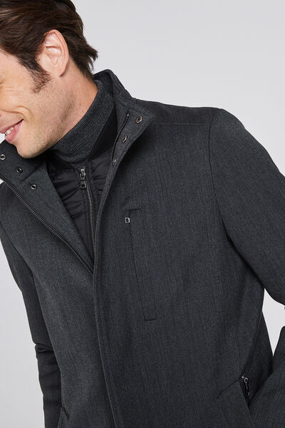 Manteau long zippé doublure amovible