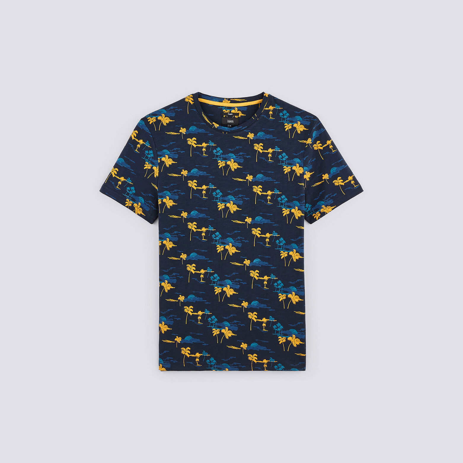 Tee shirt manches courtes imprimé all-over palmier