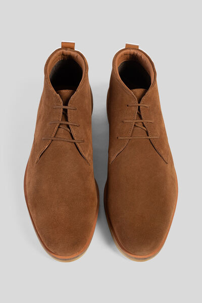 Bottines en cuir suédé