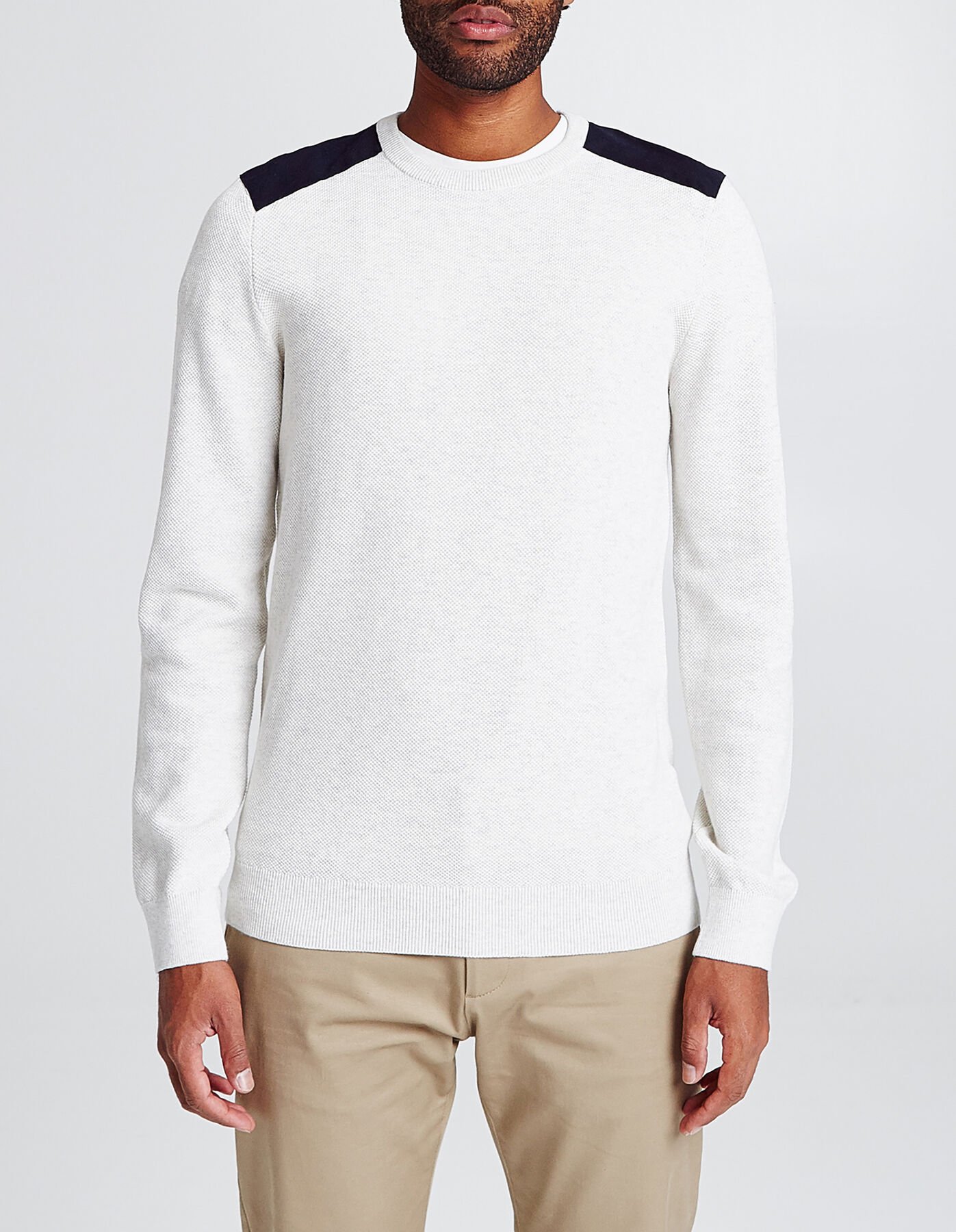 Pull col rond maille piquée