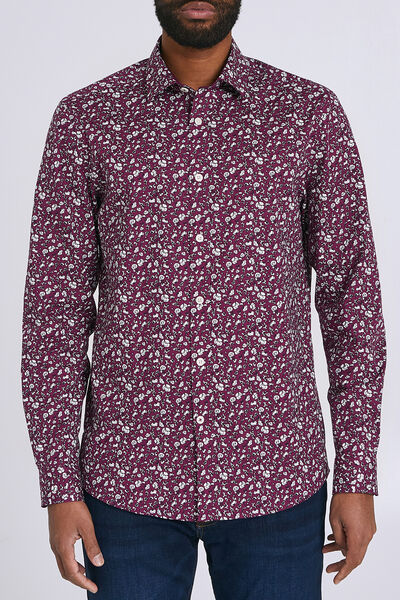 Chemise regular imprimée floral stretch