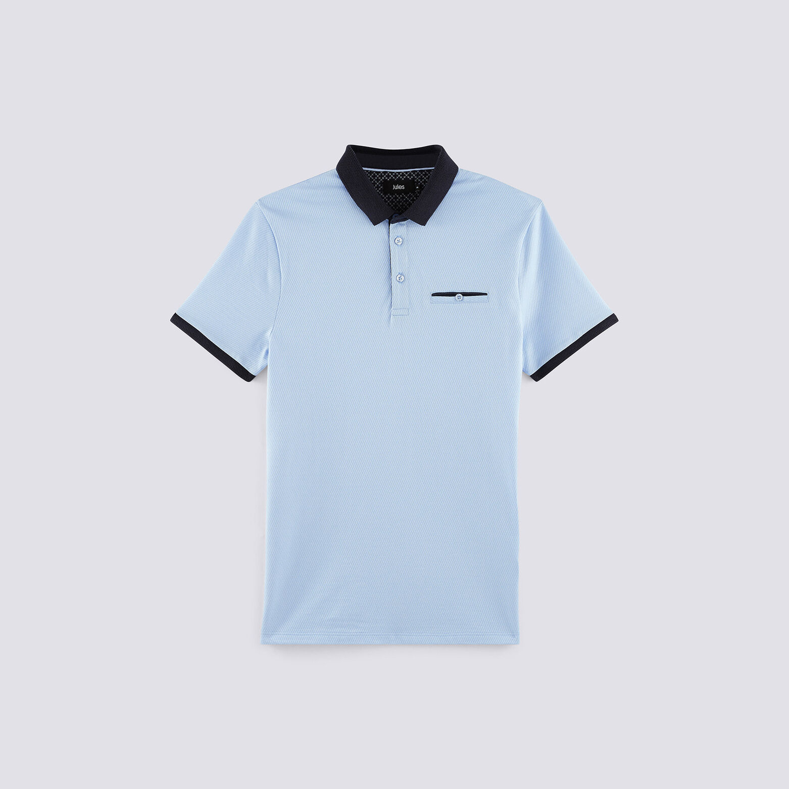 Polo manche courte maille piquée contrastée
