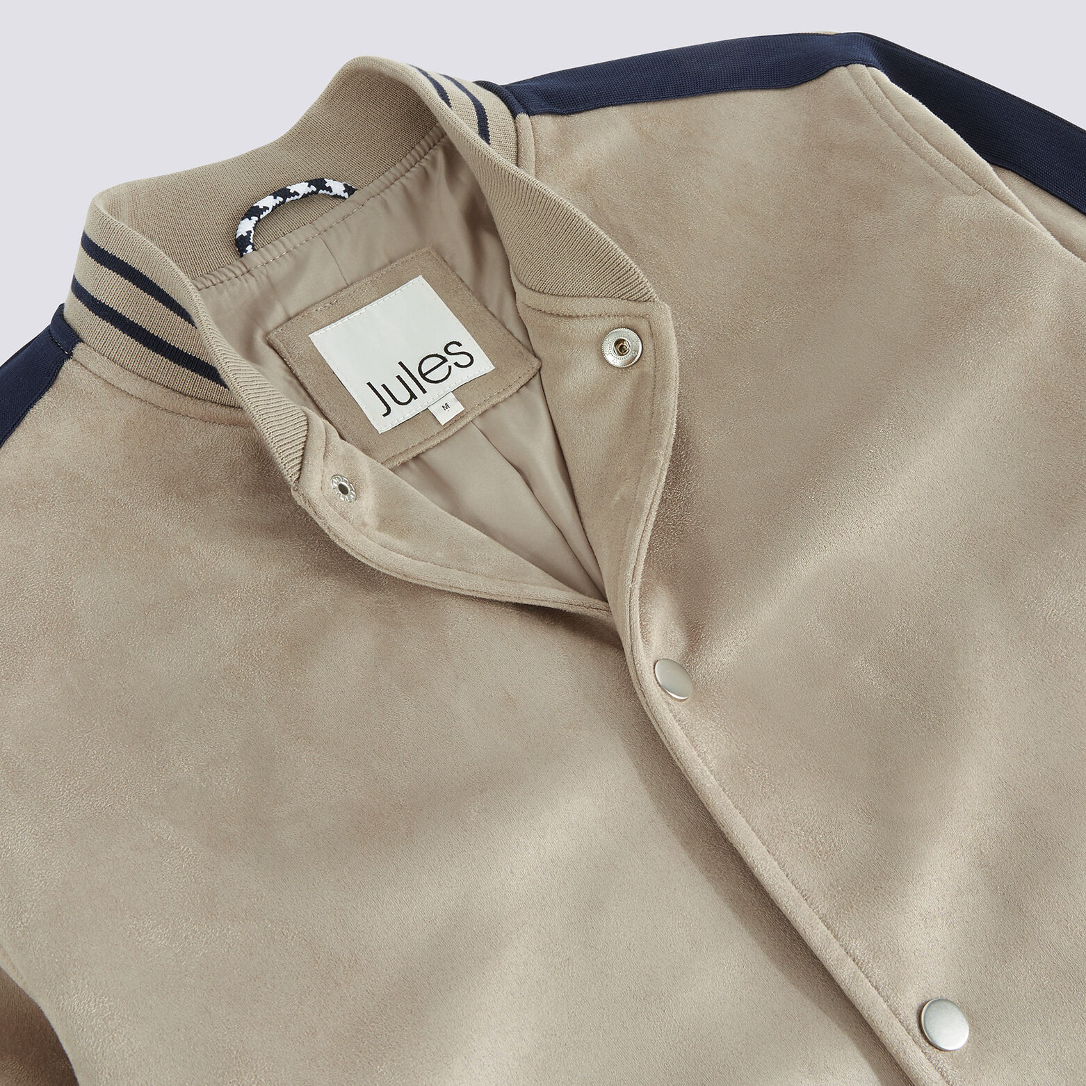 Blouson suédine col teddy