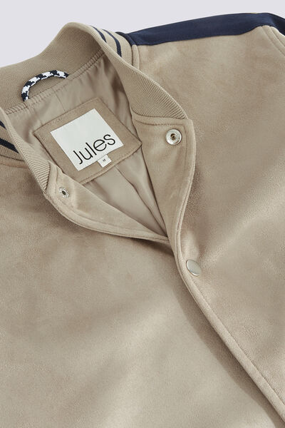 Blouson suédine col teddy