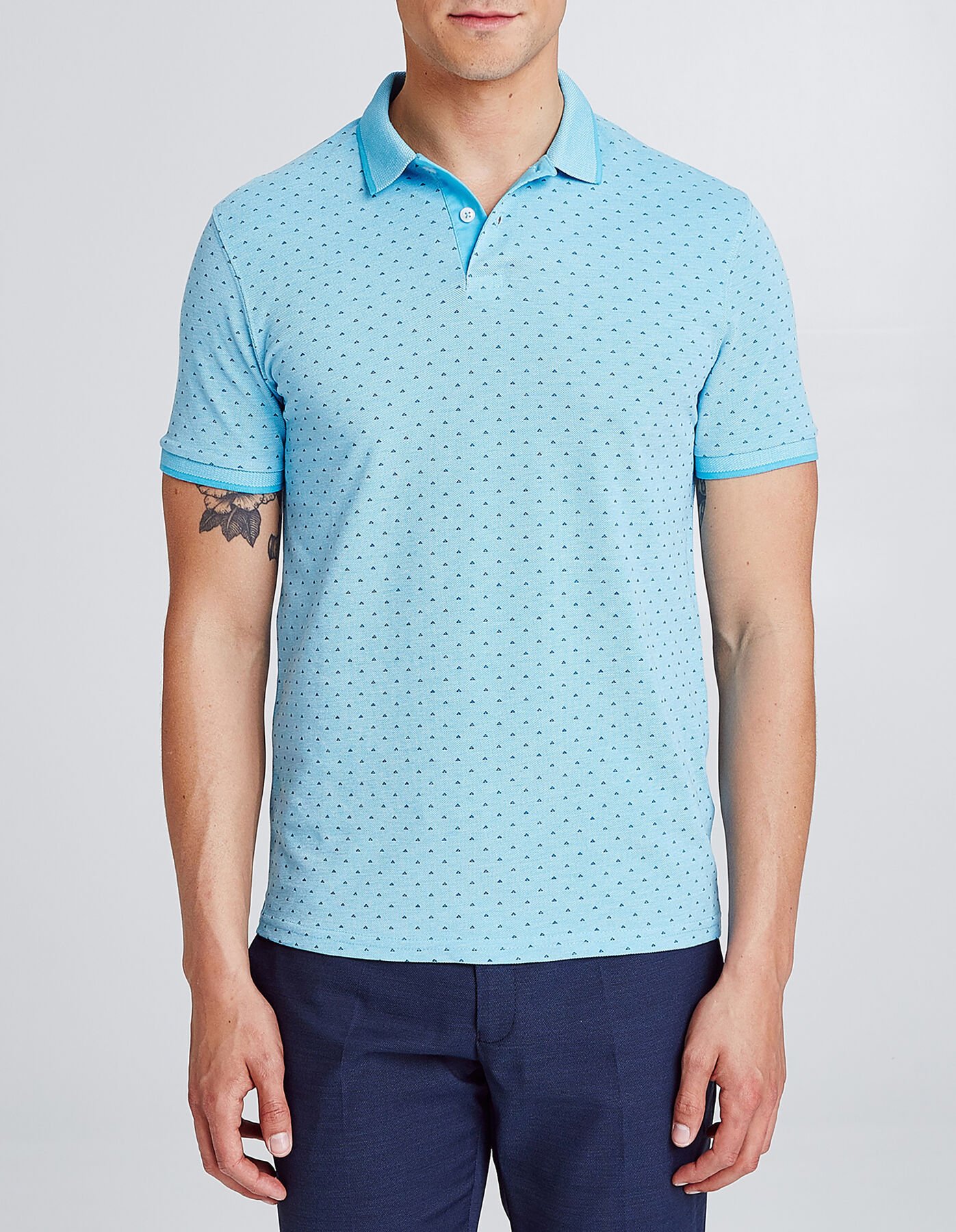 Polo en matière piquée