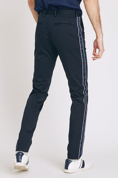 Chino slim avec bande imprimée