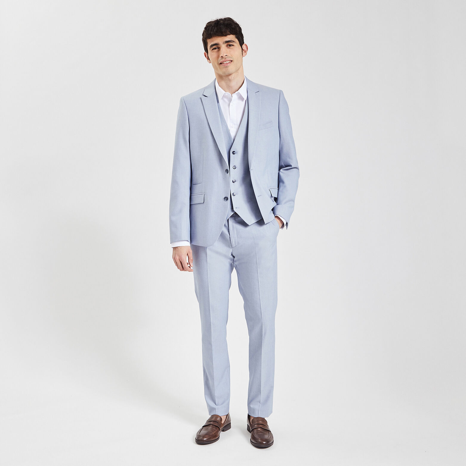 Chemise slim unie coton