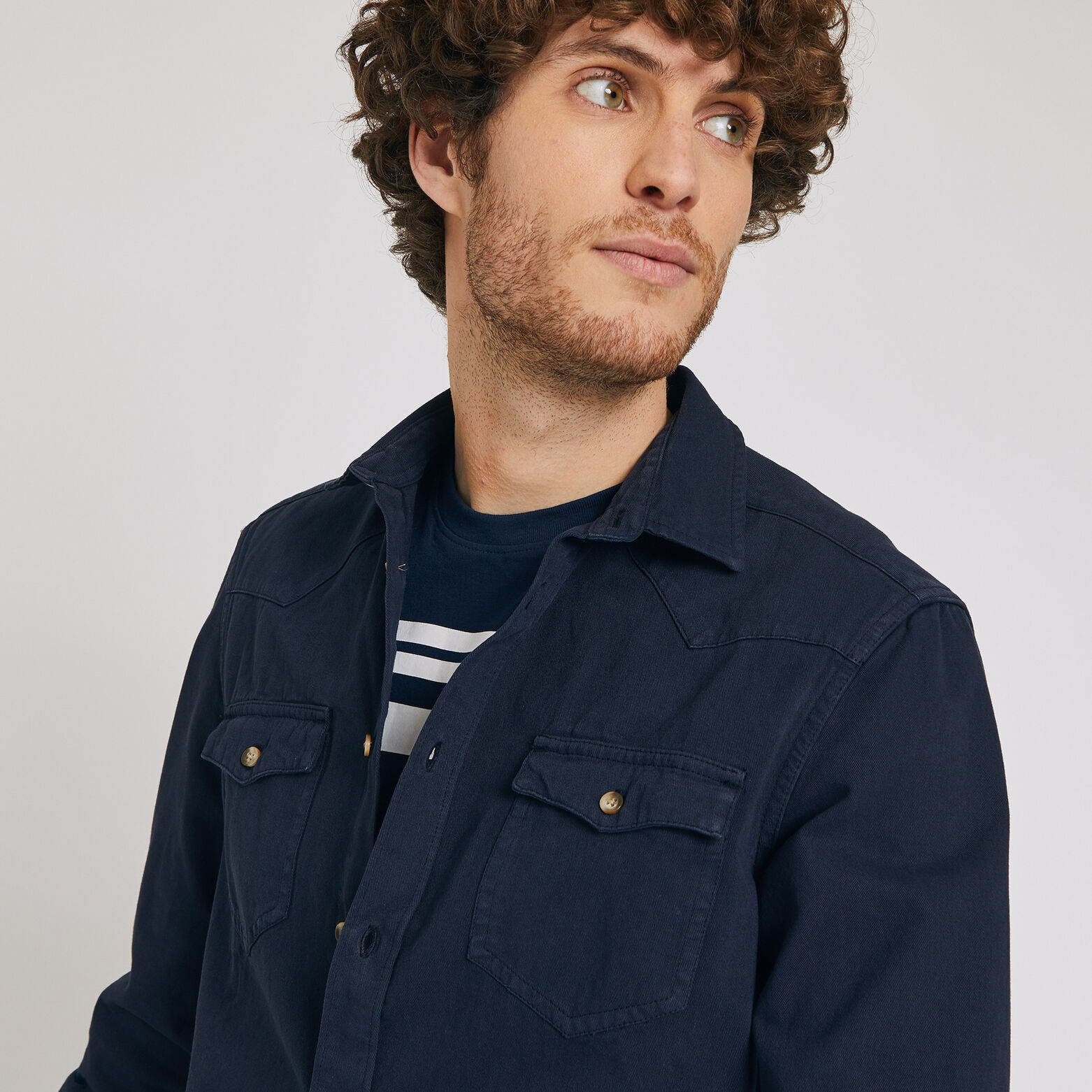Chemise droite unie