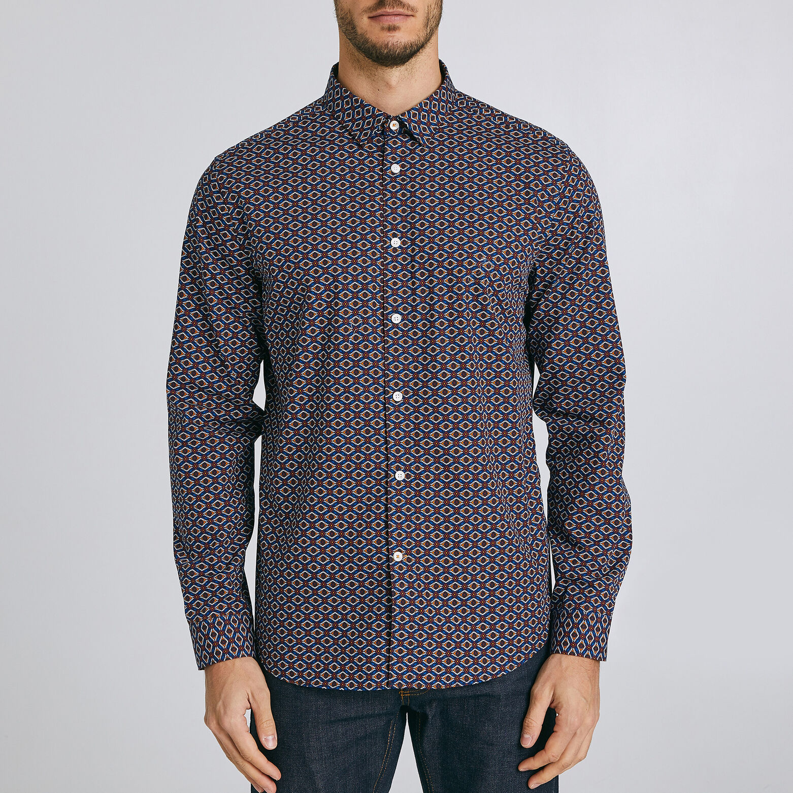 Chemise regular imprimés aztèques oeil de chat cot