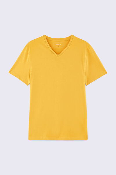 Tee-shirt uni col V slim