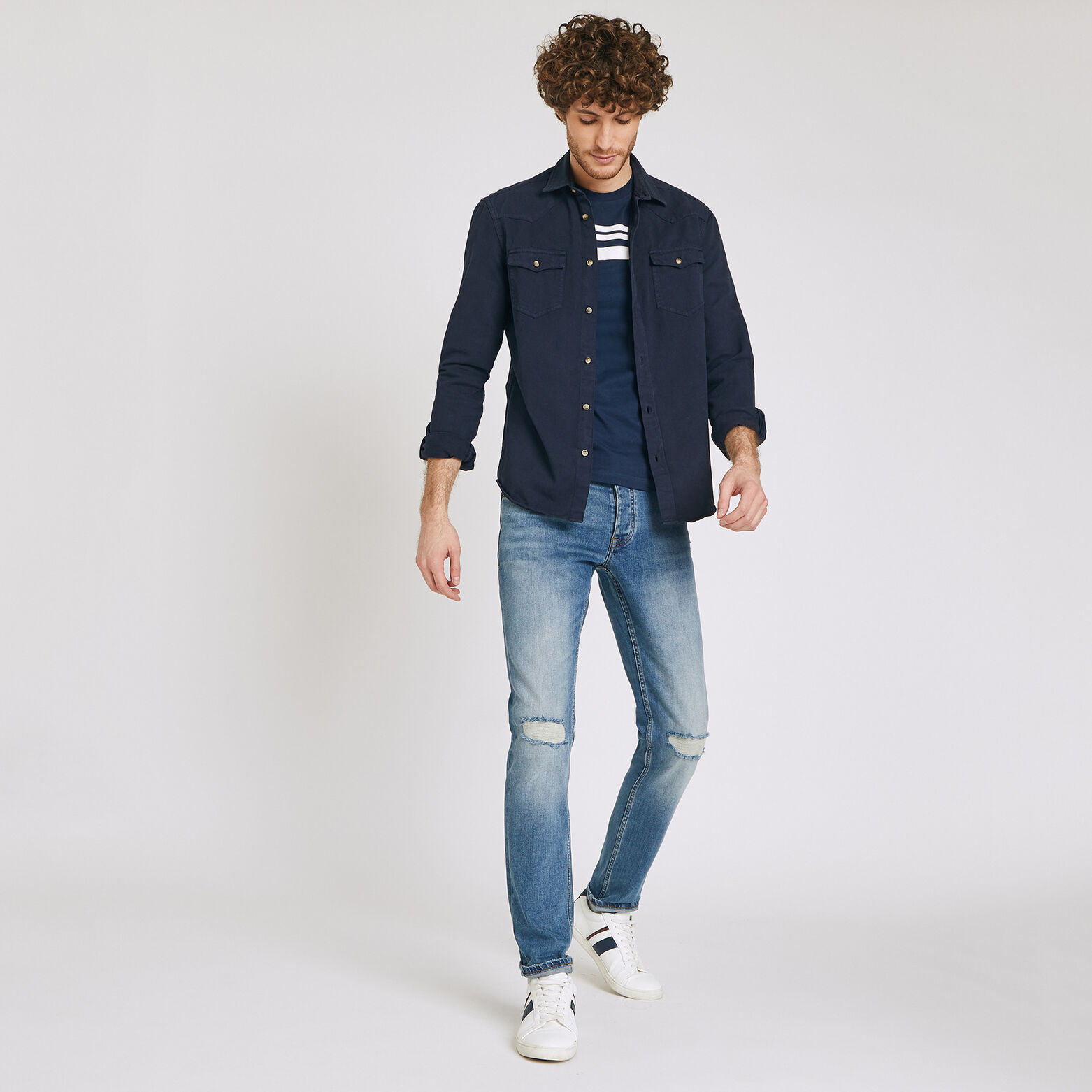 Chemise droite unie