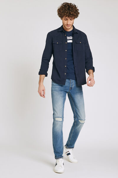 Chemise droite unie