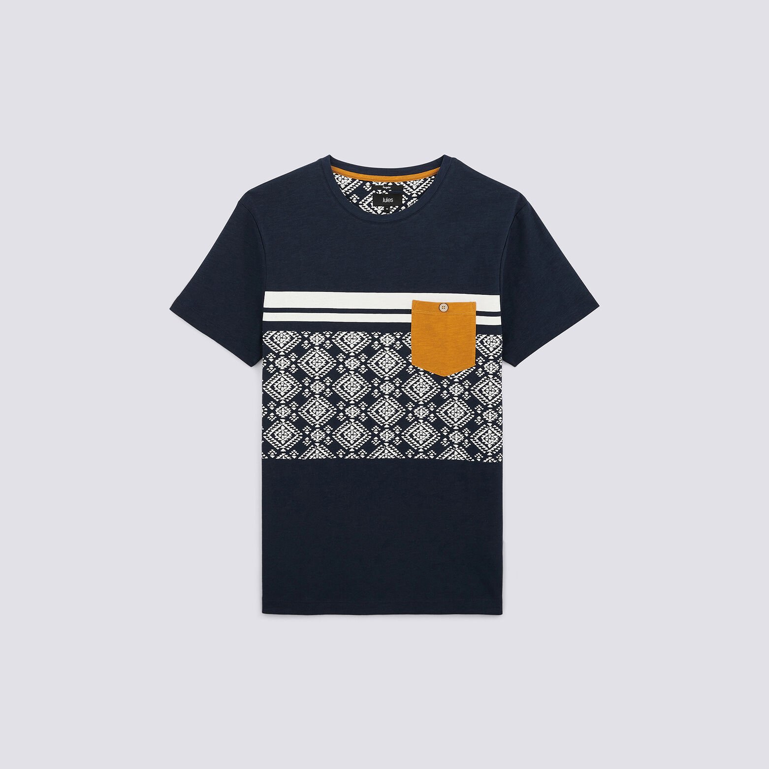 T-shirt colorblock imprimé aztèque