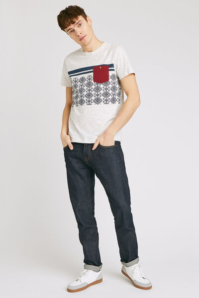 T-shirt colorblock imprimé aztèque