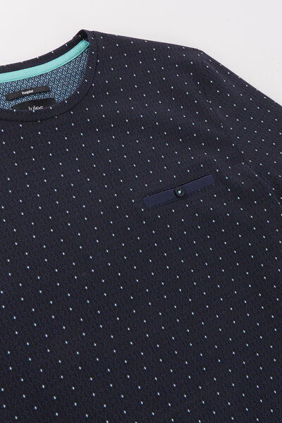 Tee shirt col rond motif graphique