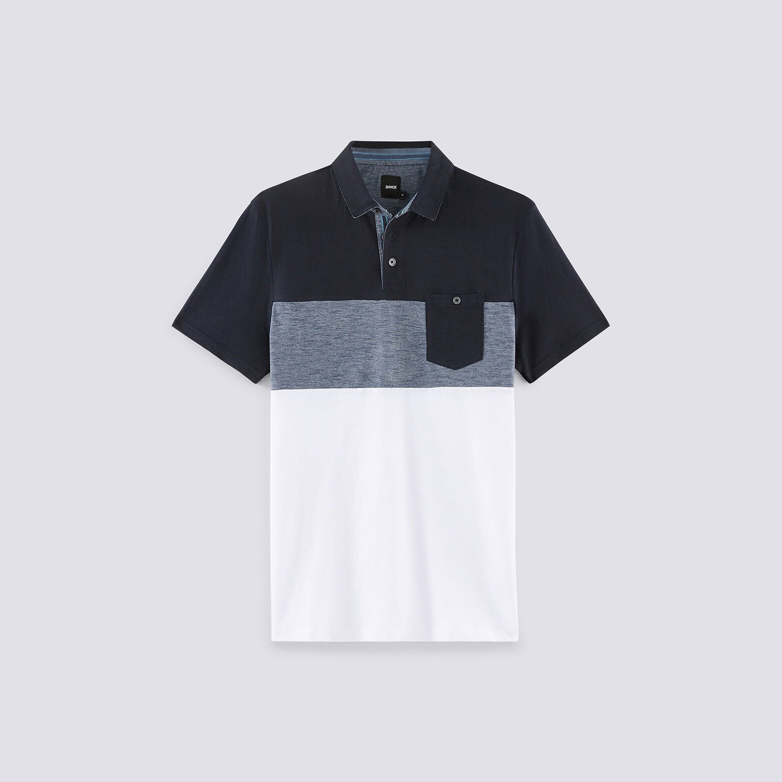 Polo manche courte colorblock