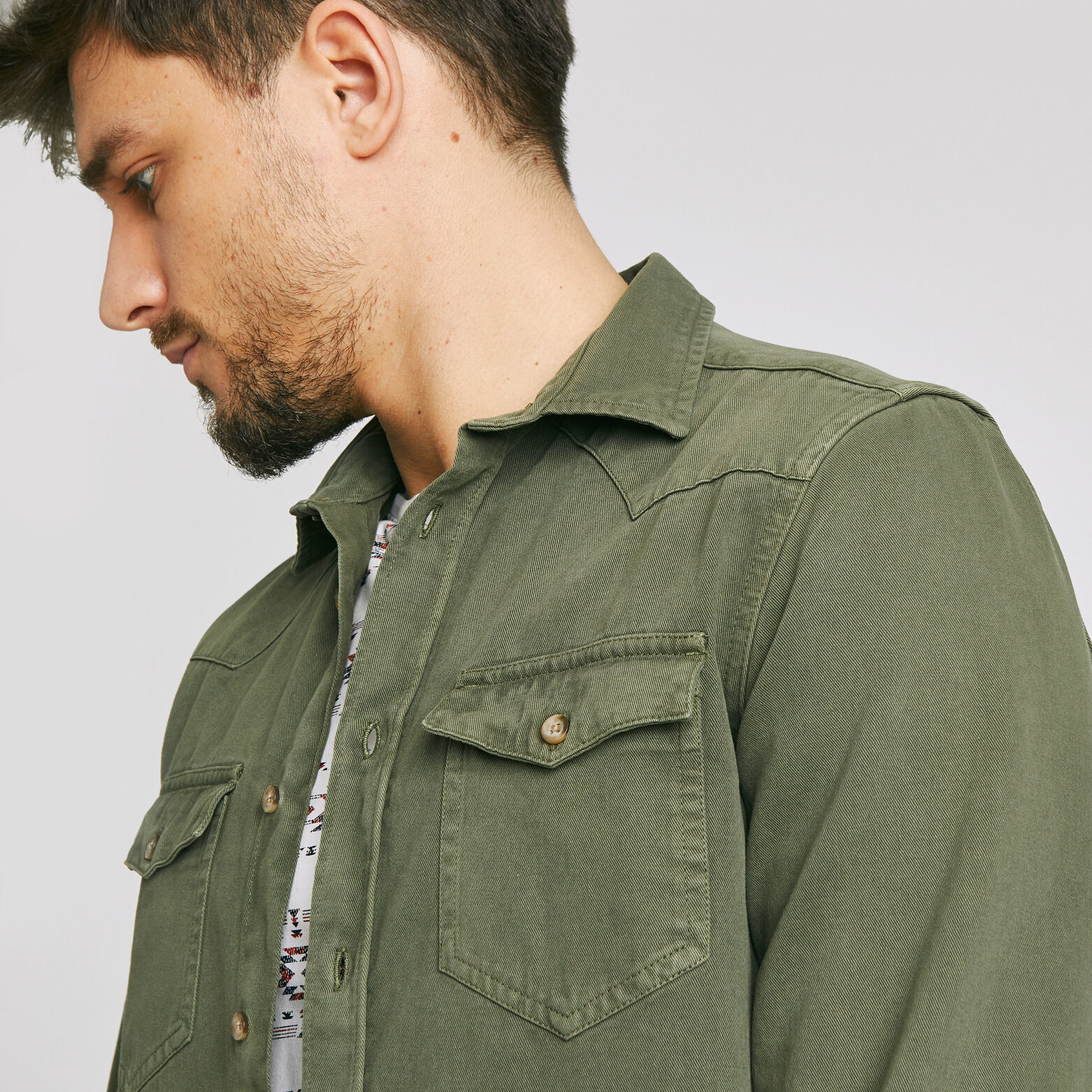 Chemise droite unie