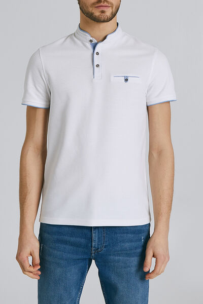 Polo manche courte col officier