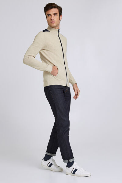 Gilet zippé col montant