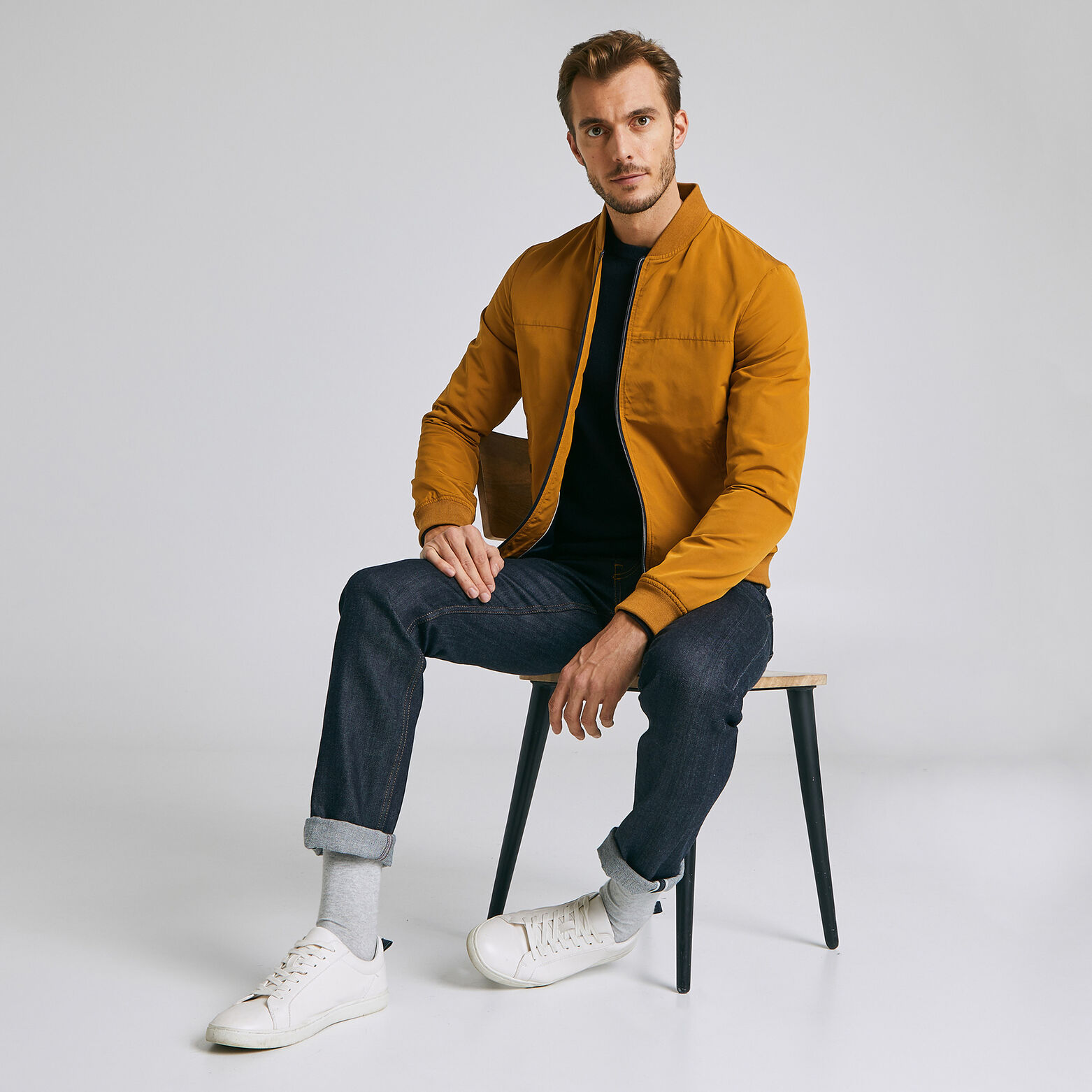 Blouson bomber col teddy déperlant