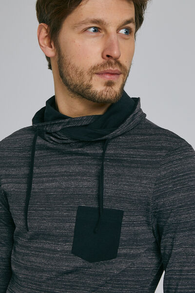 Tee shirt col snood chiné