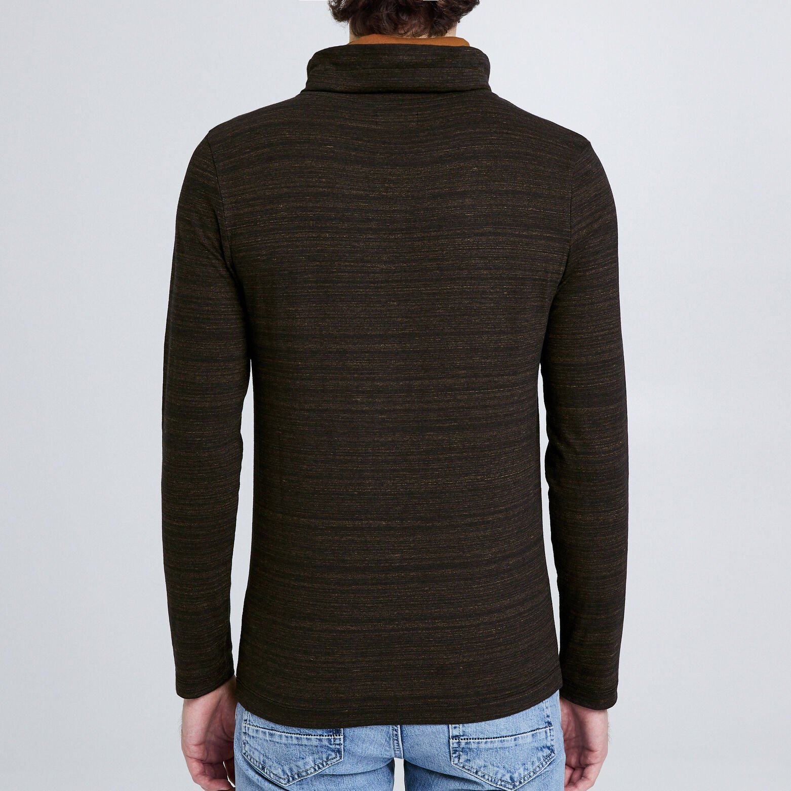 Tee shirt col snood chiné
