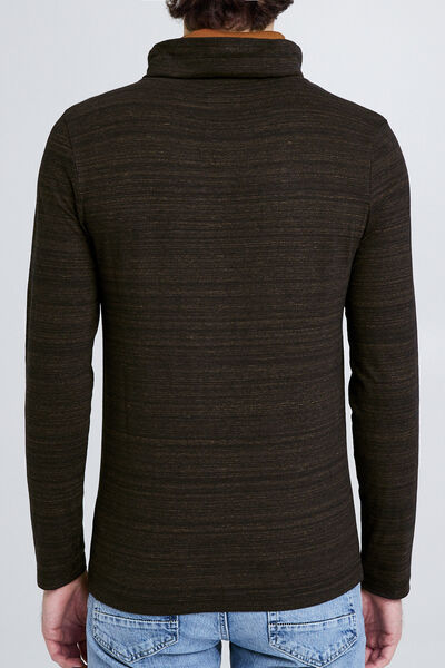 Tee shirt col snood chiné