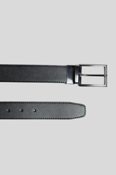 Ceinture homme croûte de cuir et métal