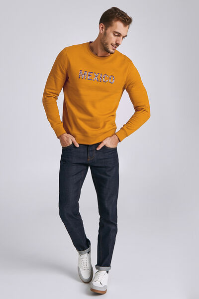Sweat col rond message imprimé aztec
