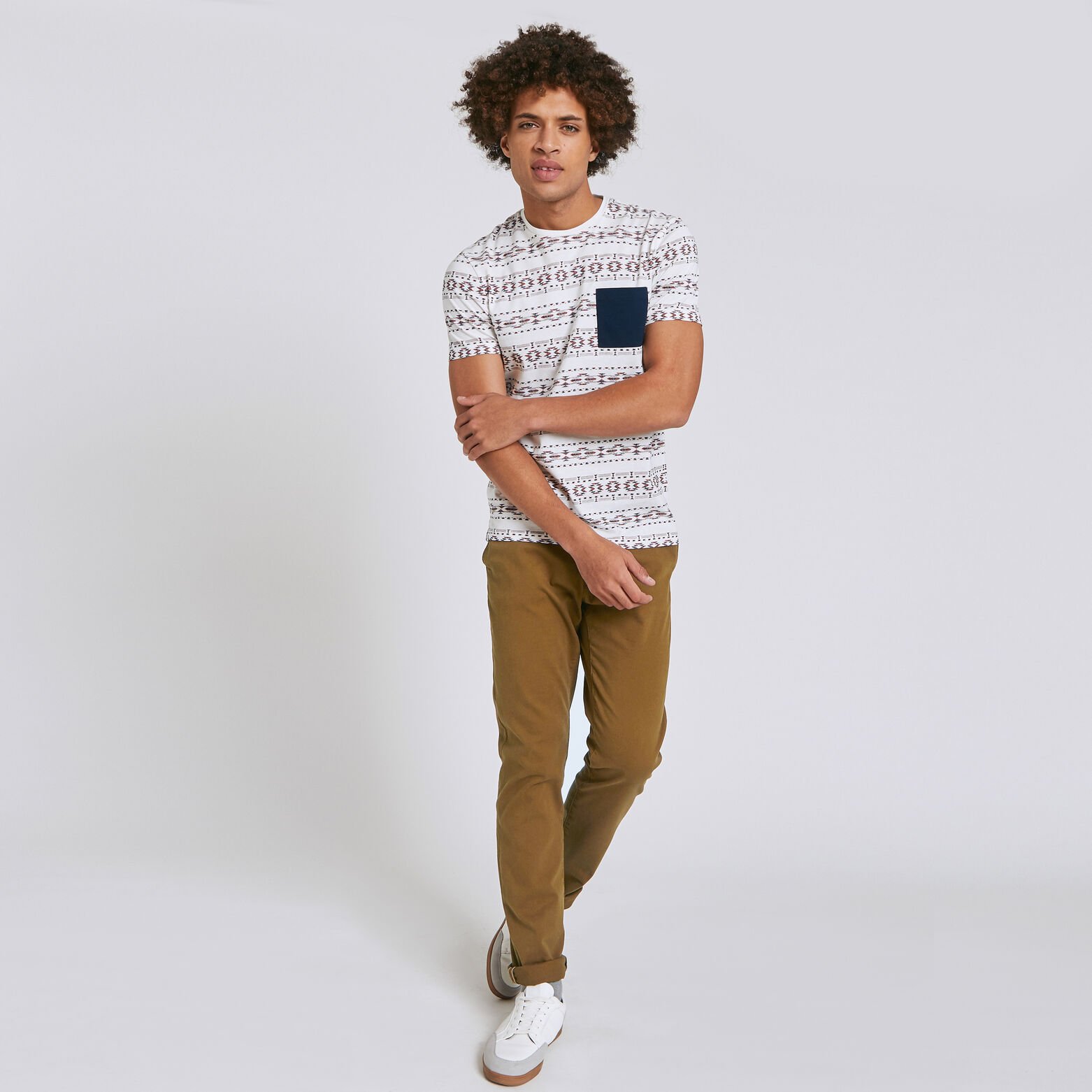 Pantalon chino droit canvas