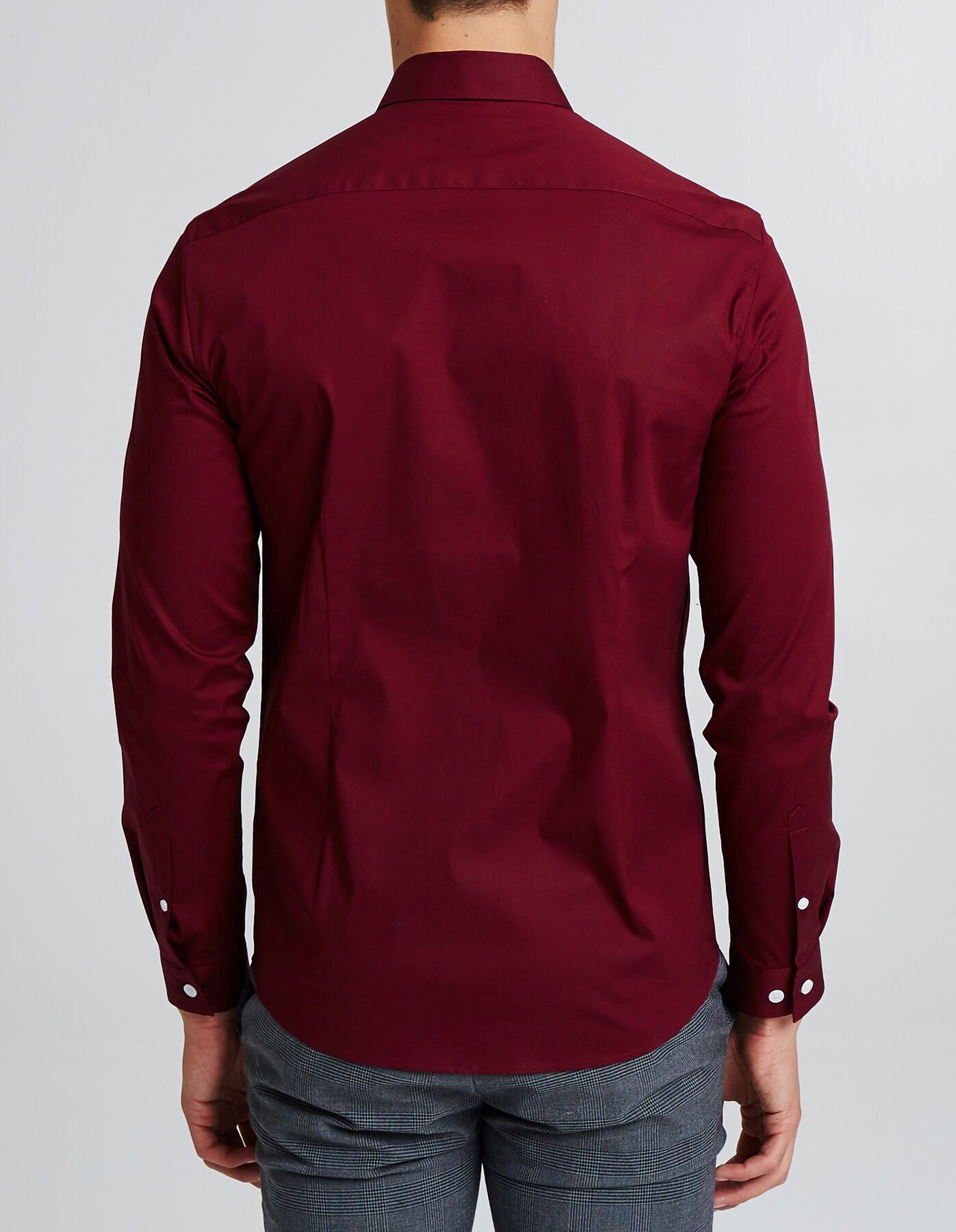 Chemise slim en popeline stretch