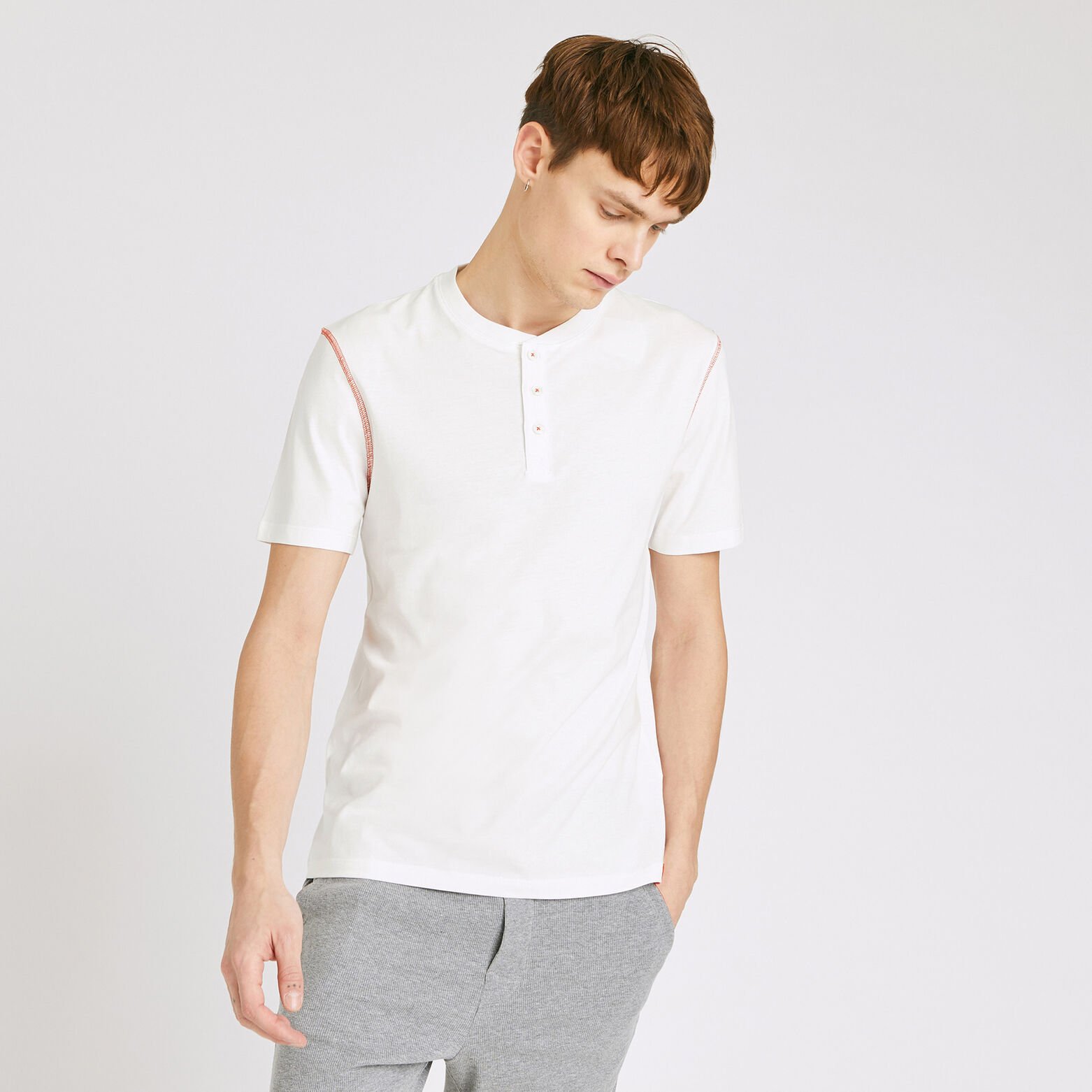 Tee shirt pyjama col tunisien
