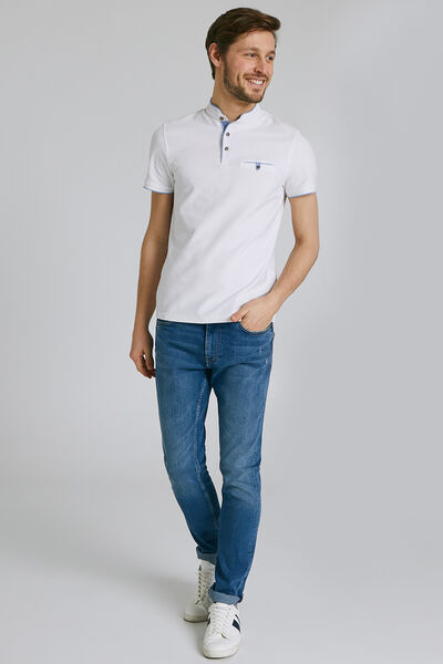 Polo manche courte col officier