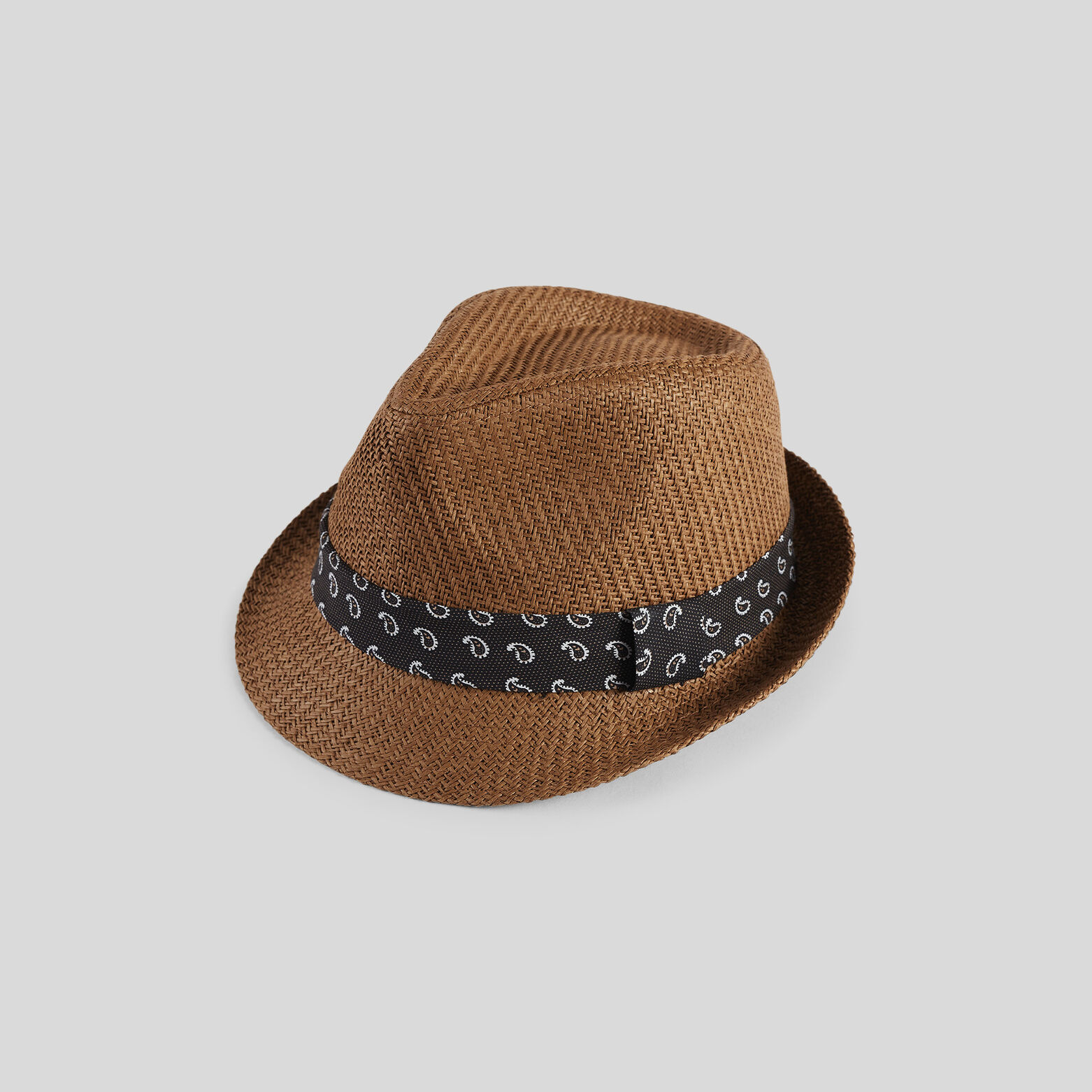Chapeau de paille ruban imprimé