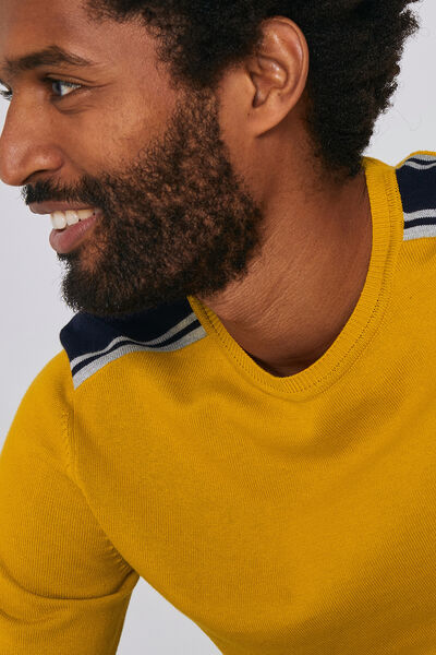 PULL COL ROND FANTAISIE EPAULE