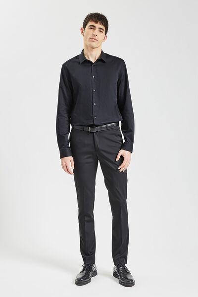 Chemise slim unie coton