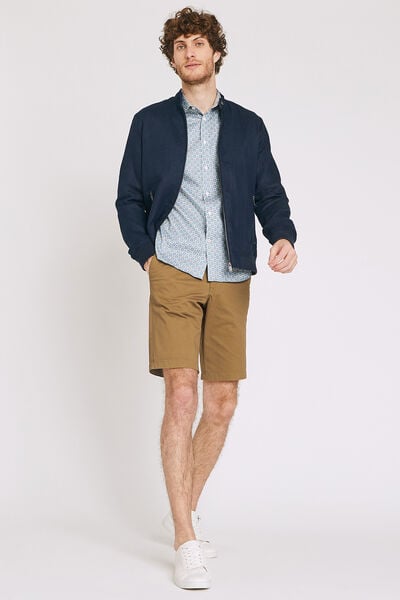Bermuda chino uni avec ceinture