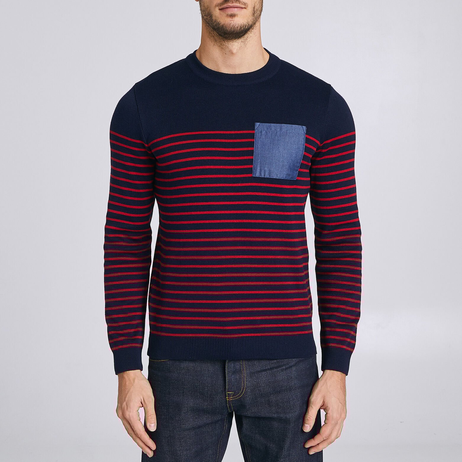 Pull marin maille fine