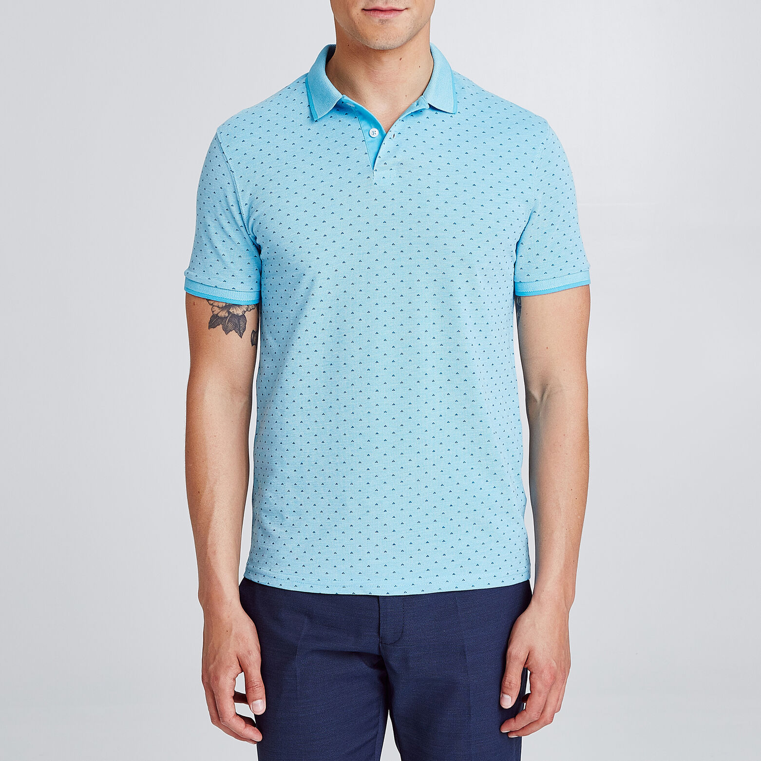 Polo en matière piquée
